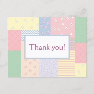 Pastel Patchwork Briefkaart