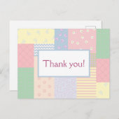 Pastel Patchwork Briefkaart (Voorkant / Achterkant)