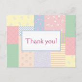 Pastel Patchwork Briefkaart (Voorkant)