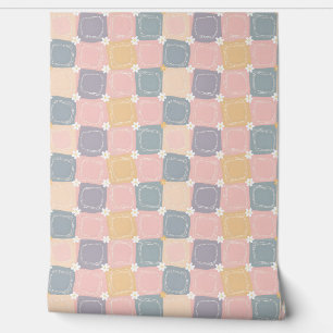 Pastel Patchwork Delight Behang
