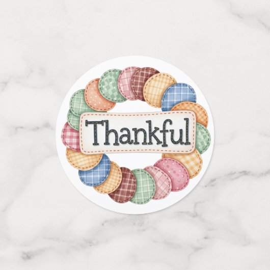 PASTEL PATCHWORK HERFST HERFST DANKBAAR CONFETTI (Kleine voorkant)