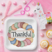 PASTEL PATCHWORK HERFST HERFST DANKBAAR PAPIEREN BORDJE (Feest)