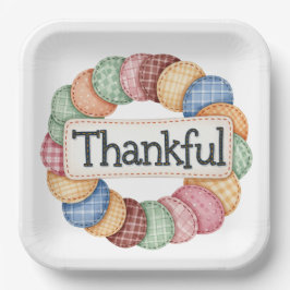 PASTEL PATCHWORK HERFST HERFST DANKBAAR PAPIEREN BORDJE