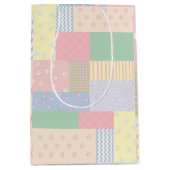 Pastel Patchwork Medium Cadeauzakje (Voorkant)