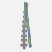 Pastel Patchwork Patroon Stropdas (Voorkant)