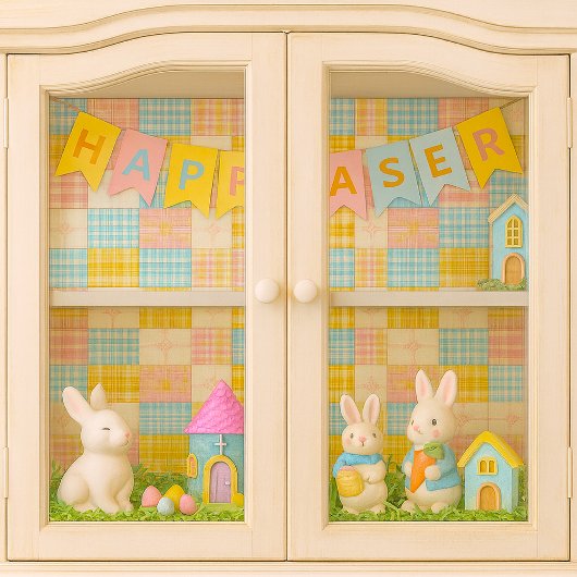 Pastel Patchwork Plaid Spring Wrapping Paper Cadeaupapier