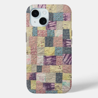 Pastel Patchwork Quilt telefoonhoesje iPhone 15 Case