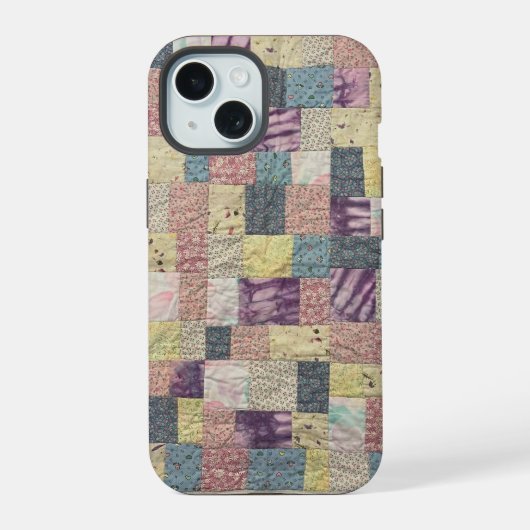 Pastel Patchwork Quilt telefoonhoesje iPhone 15 Case (Achterkant)