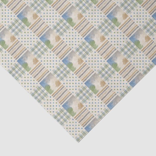 Pastel Patchwork Quilt Vloeipapier Tissuepapier (Detail)
