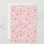 Pastel Patchwork Regenboog 7e Verjaardagsfeestje M Bedankkaart (Achterkant)