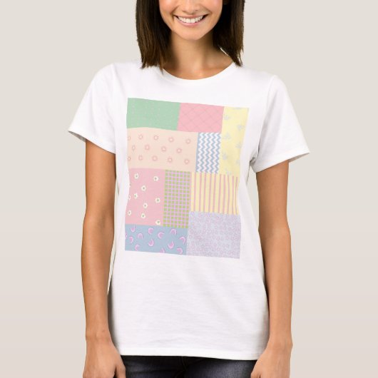 Pastel Patchwork T-shirt (Voorkant)