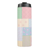 Pastel Patchwork Thermosbeker (Voorkant)