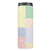 Pastel Patchwork Thermosbeker (Achterkant)