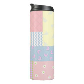 Pastel Patchwork Thermosbeker (Geroteerd rechts)