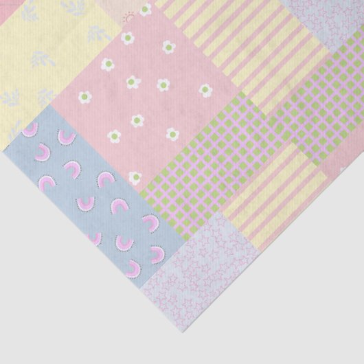 Pastel Patchwork Tissuepapier (Detail)