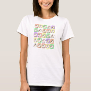 Pastel Patchwork Wit Bunnies T-shirt