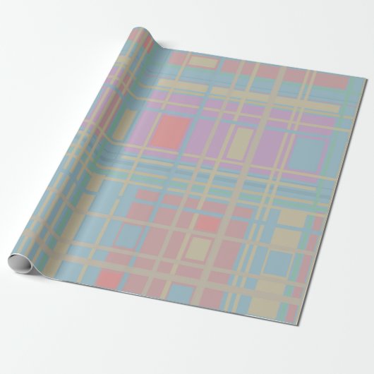Pastel patroon cadeaupapier (Uitgerold)