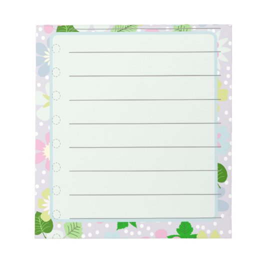 Pastel Patroon Notitieblok (Voorkant)