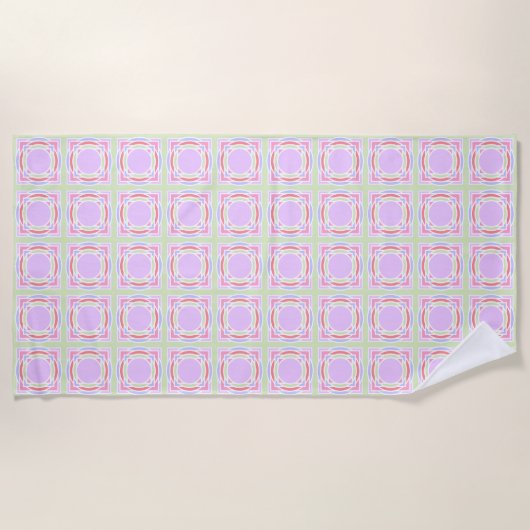 Pastel patroon zomer strandlaken (Voorkant)