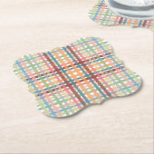 Pastel-patroonpatroon gekleurd kartonnen onderzetters (Gekanteld)