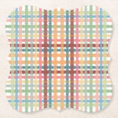 Pastel-patroonpatroon gekleurd kartonnen onderzetters (Voorkant)