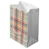 Pastel-patroonpatroon gekleurd medium cadeauzakje (Voorkant Gekanteld)