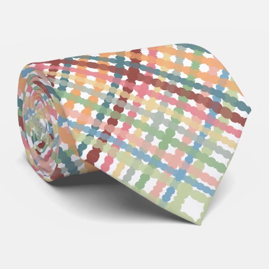 Pastel-patroonpatroon gekleurd stropdas (Opgerold)