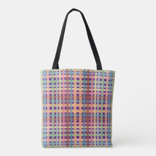 Pastel-patroonpatroon gekleurd tote bag