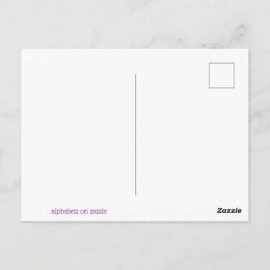 Pastel Patterated Monogram M Briefkaart Bladwijzer (Achterkant)