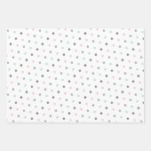 Pastel Pattern of Gray, Pink, Mint Geometric Shape Inpakpapier Vel (Voorkant 2)