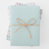 Pastel Pattern of Pink, Mint, Gray Geometric Shape Inpakpapier Vel (In situ)