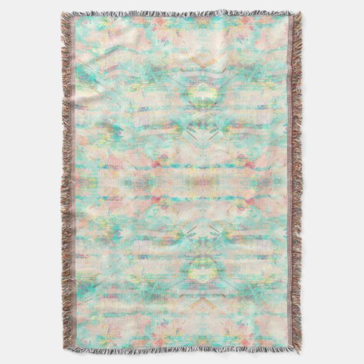 Pastel Pattern Throw Blanket Deken (Voorkant Verticaal)