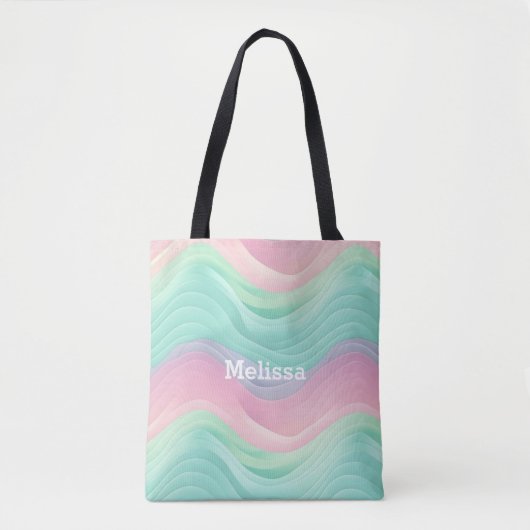 Pastel Pattern Tote Bag (Voorkant)