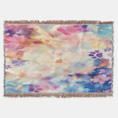 Pastel Paw Print Throw Blanket A Gentle Hug Deken (Voorkant)