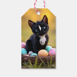 Pastel Paws & Whiskers: Felini's Paasmand Cadeaulabel