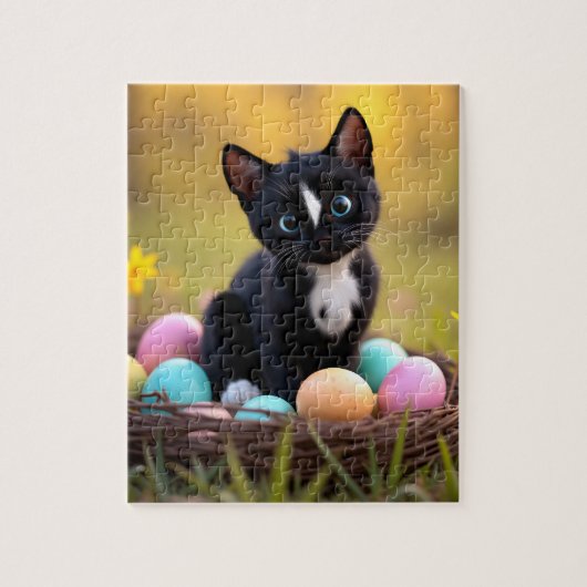 Pastel Paws & Whiskers: Felini's Paasmand Legpuzzel (Verticaal)