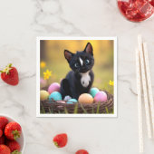 Pastel Paws & Whiskers: Felini's Paasmand Servet (Insitu)