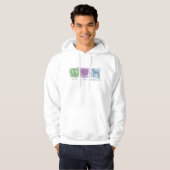 Pastel Peace, Love en Greyhounds Hoodie (Voorkant volledig)