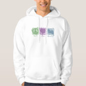 Pastel Peace, Love en Havanese Hoodie (Voorkant)