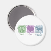 Pastel Peace, Love en Llewellin Setters Magneet (Voorkant / Achterkant)