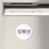 Pastel Peace, Love en Llewellin Setters Magneet (Insitu (Vaatwasser))