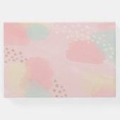 Pastel Peach Abstract Art Weddenschap Gastenboek (Achterkant)