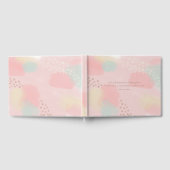 Pastel Peach Abstract Art Weddenschap Gastenboek (Volledig)