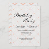 Pastel Peach and Cream Geometric Invitation (Voorkant / Achterkant)