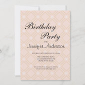 Pastel Peach and Gold Geometric Invitation (Voorkant)