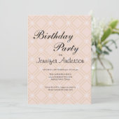 Pastel Peach and Gold Geometric Invitation (Staand voorkant)