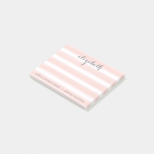 Pastel Peach and Grey Stationery Suite for Women Post-it® Notes (Schuin)