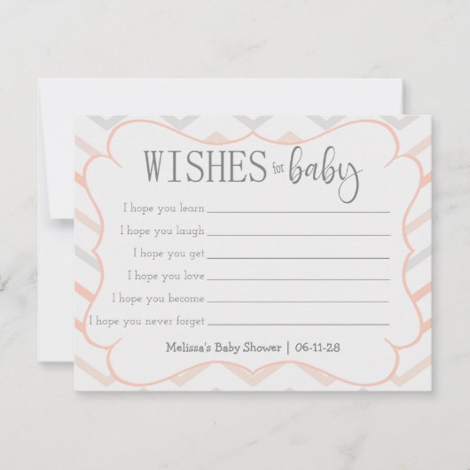 Pastel Peach and Grey Zig Zag (Voorkant)