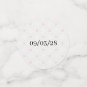 Pastel Peach and Grey Zig Zag Confetti (Kleine voorkant)