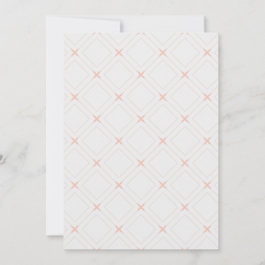 Pastel Peach and Grey Zig Zag Invitation (Achterkant)